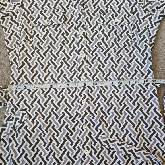 J. McLaughlin Art Deco Shirt Dress Size M - Picture 10 of 11